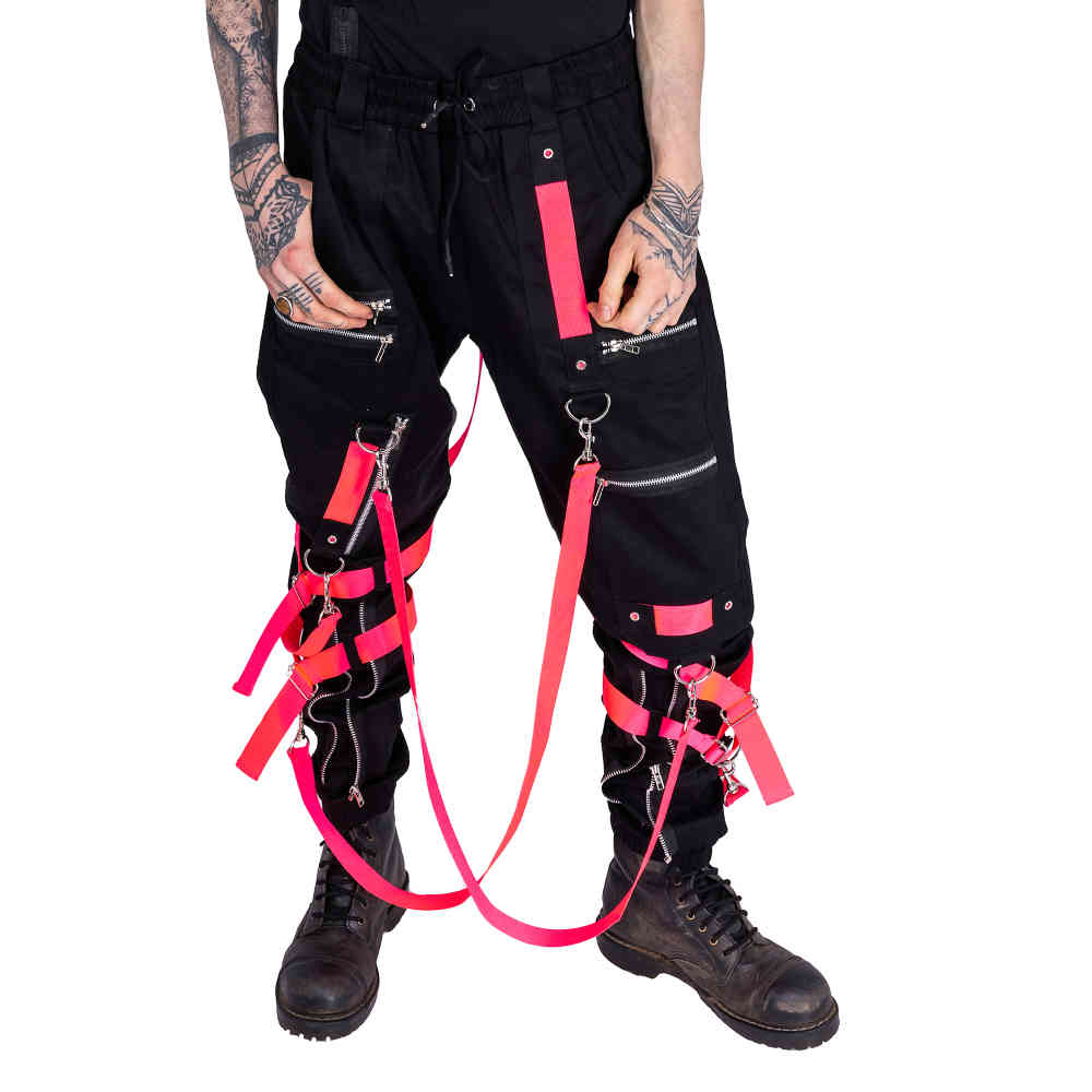 Poizen Industries - LUCID Hose gerades bein - Schwarz/Rosa